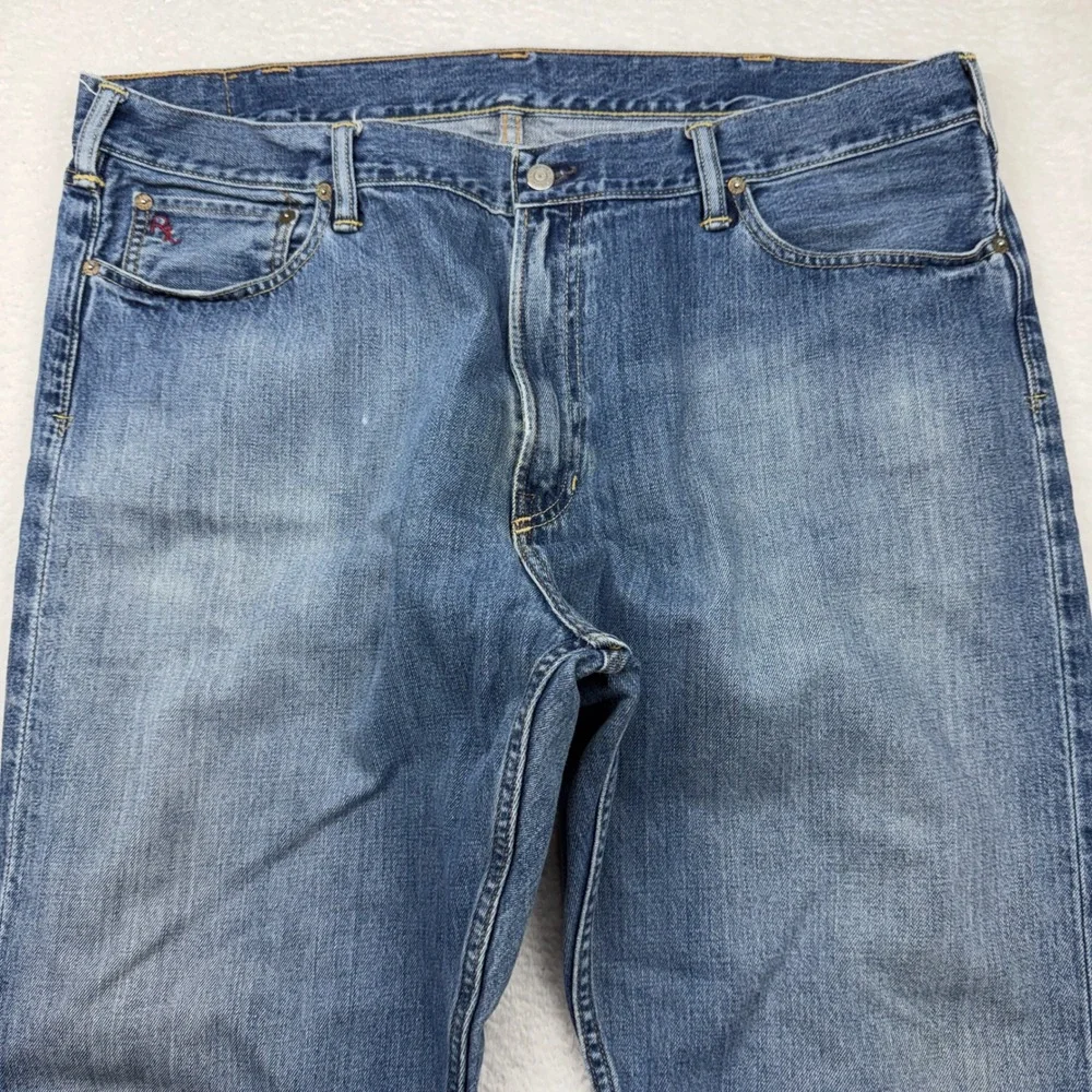 Polo Ralph Lauren Classic 867 Men Blue Straight Leg Denim Jean 42x32 Medium Wash